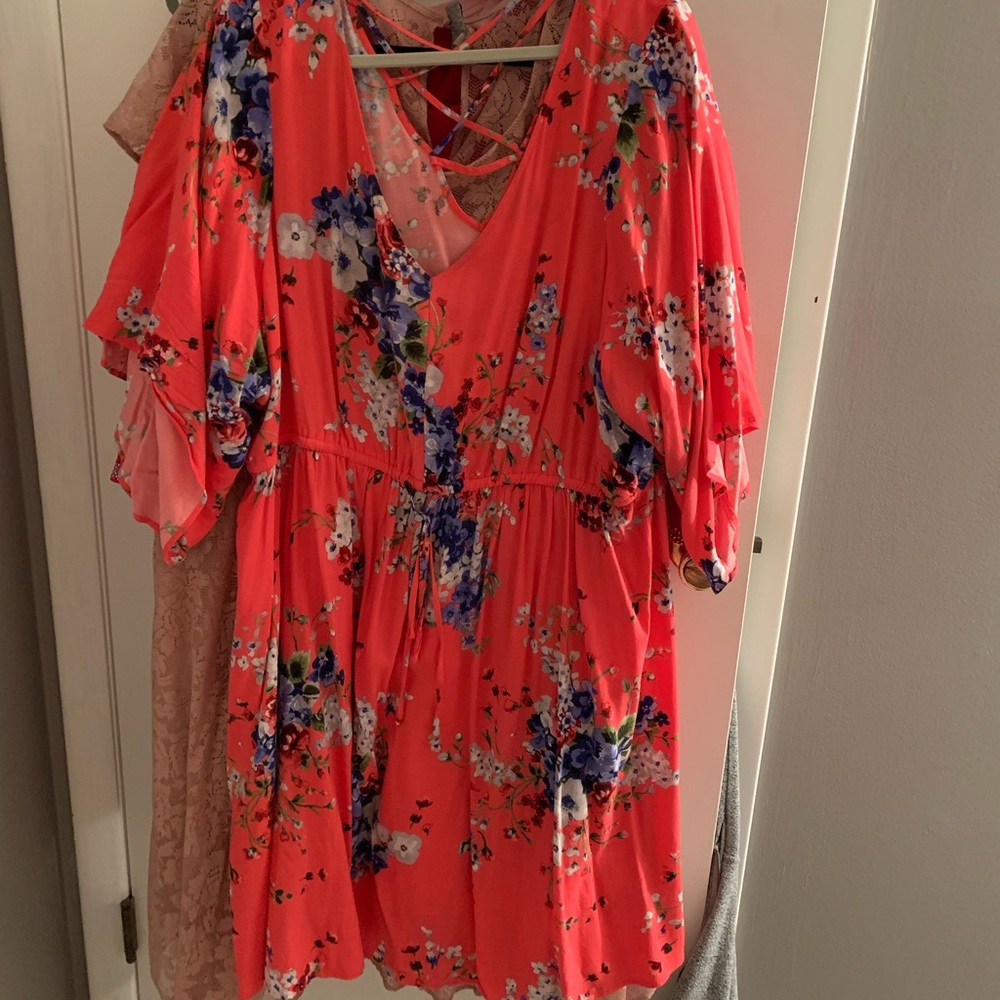 Vibrant Pink Floral Dress